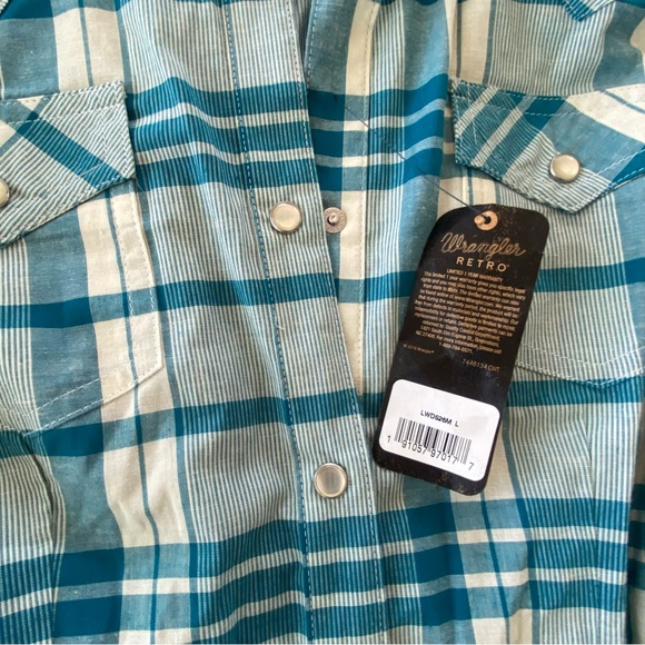 Stylish Teal and White Plaid Long Sleeve Dress - Picture 6 of 12